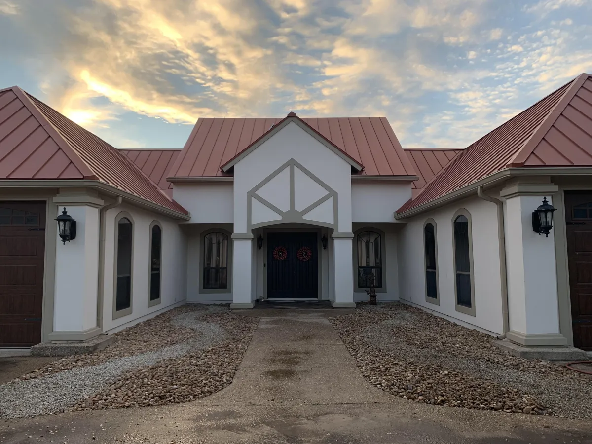 A freshly cut lawn in San Marcos, Texas