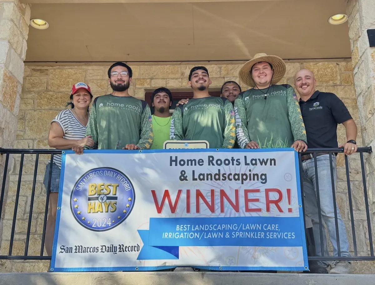 The Home Roots team with their Best of Hays award